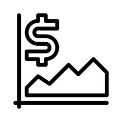 dollar sign line icon
