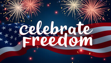 USA Independence Day 4th July Celebration Patriotic Poster
