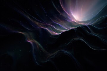Obraz premium Dark energy field with luminous cosmic clouds and and dark matter - concept illustration