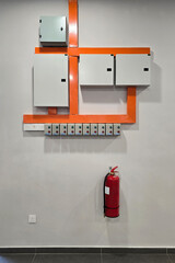  Indoor Electrical Control Panel with Fire Extinguisher