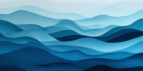 Blue wave watercolor abstract background