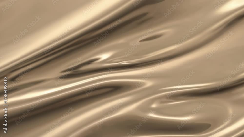 Poster golden elegance wave metallic abstract background with smooth shiny surface, luxury texture, and flu