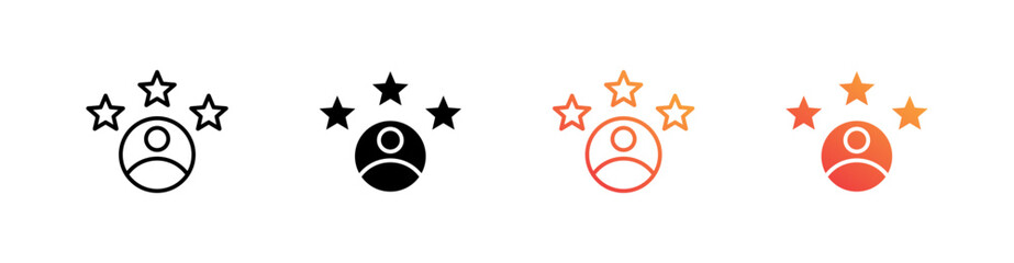 Experience Multiple Style Icon Set Vector 