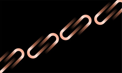 Obraz premium Gold paper clips on black background