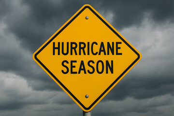 Hurricane Season Alert Sign: Prepare for Storm Safety