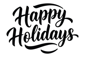 Happy Holidays Handwritten Calligraphy text