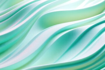 A green and white wave pattern with a white background