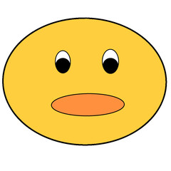 Duck Yellow Emoji Graphic