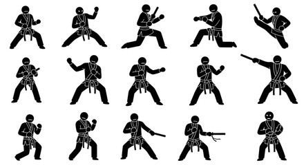 Karate Training Positions and Techniques Illustrated