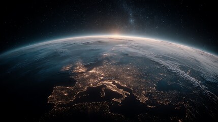 Europe view from outer space