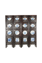 chocolate bar isolated on white  Chinese Wall Hanging- Carved Wood Panels Blue and White Porcelain