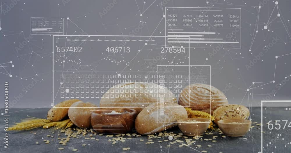 Poster bread arrangement initiating digital node grid forming panels updating metrics production insight