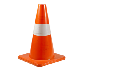 Isolated traffic cone safety cone orange cone road construction cone warning cone street cone construction site