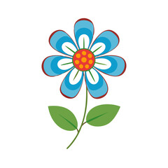 Beautiful Flower Vector Art Illustration – Colorful Botanical Clipart for Design and Decoration