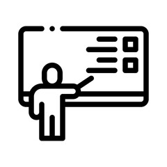 teacher line icon