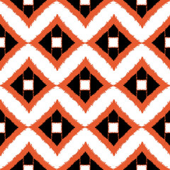 This ikat textile pattern features classic geometric  a modern ethnic twist. Ideal for various creative applications such as textile design, printable materials, interior decoration ,digital product