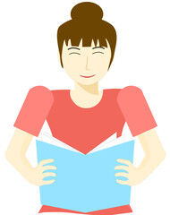 Woman is reading to gain knowledge and improve their mental well-being