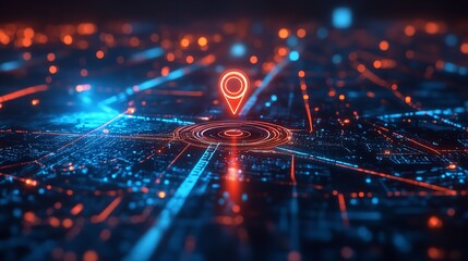 Futuristic Navigate Mapping Technology.

