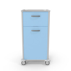 Medical bedside locker isolated on transparent background