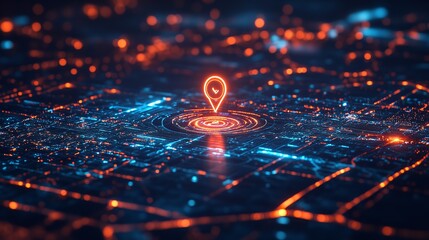 Futuristic Navigate Mapping Technology.

