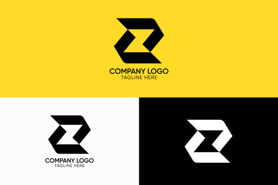 letter z thunder bolt iconic business logo, letter z negative space logo, letter z energy logo