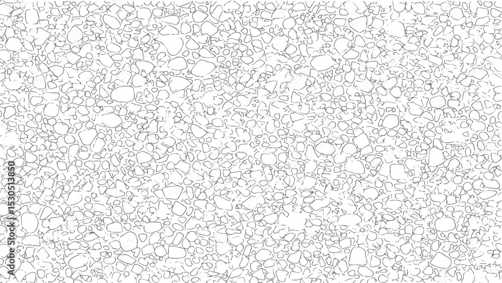 Poster seamless vector pattern of hand drawn irregular stone pebble texture on transparent background for a