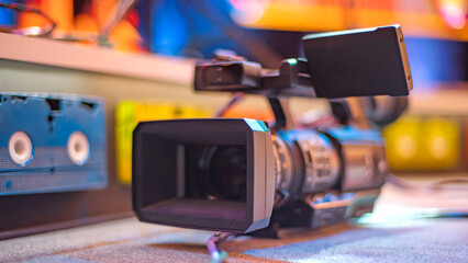 TV camera on stage before the performance.