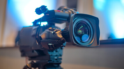 TV camera on stage before the performance.