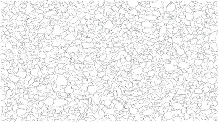 Seamless vector pattern of hand drawn irregular stone pebble texture on transparent background for abstract organic nature themed design backgrounds wallpaper decoration