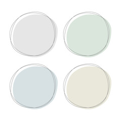 手書きの丸フレームセット