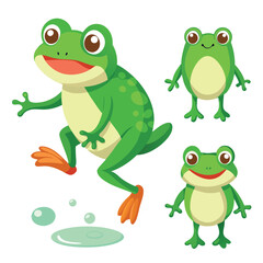 Obraz premium funny frog cartoon