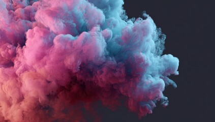 Fototapeta premium Abstract vibrant smoke cloud