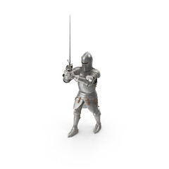 Medieval armor suit isolated on transparent background