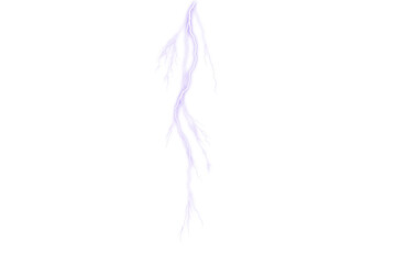 Purple lightning Thunderstorm Strikes Lightning Bolt Effects on cutout and transparent background