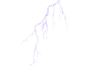 Purple lightning Thunderstorm Strikes Lightning Bolt Effects on cutout and transparent background