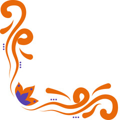 Colorful Diwali Corner Border