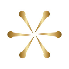 Gold Starburst Icon Vector Design