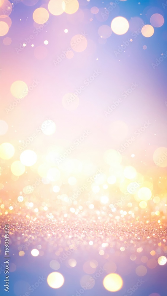 Poster sparkling light effects abstract background digital art soft glow bokeh style vibrant colors