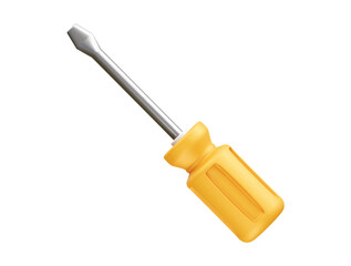 Screwdriver icon 3d rendering illustration 