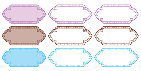 set of vector frames Iranian Art Design Text Box Text Input Area Floral Vector Old Vintage Art 