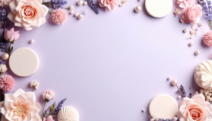 Obraz premium Floral arrangement display studio photography creative aesthetic close-up decorative elements for events