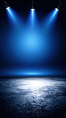 Illuminated stage setup studio photography dark environment wide angle creative performance atmosphere