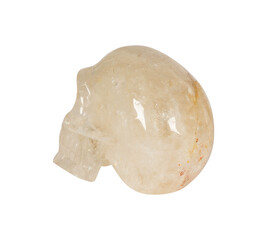 stone isolated on white  Crystal skull