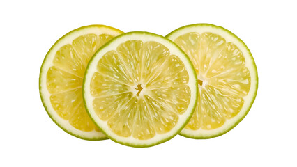 Bright Lemon & Lime Slices on Transparent Background – Perfect for Food & Beverage Design
