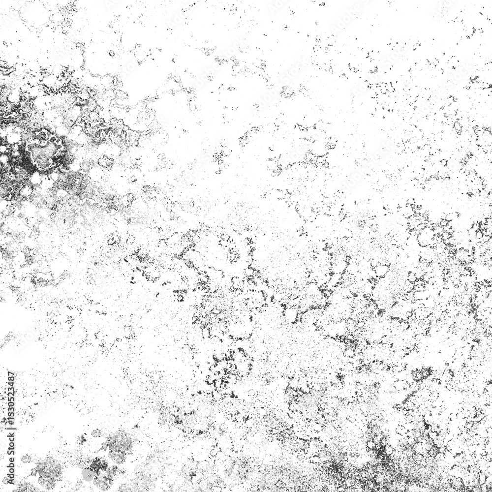Poster dark background with scattered white particles.
