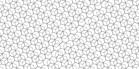 Seamless pattern with hexagon square cube geometric pattern shapes grid metal element texture design. abstract tiles gradient science web tech connection triangle diamond honeycomb.