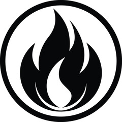 Flame icon vector illustration: a fiery symbol design