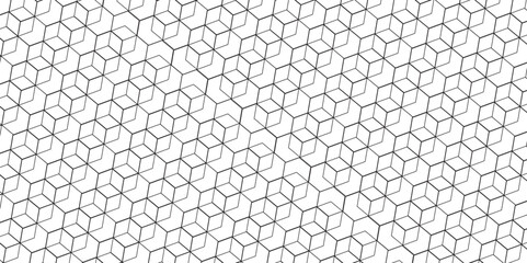 Seamless pattern with hexagon square cube geometric pattern shapes grid metal element texture design. abstract tiles gradient science web tech connection triangle diamond honeycomb.