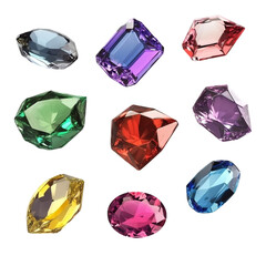 Vibrant Gemstones Sparkling Collection Precious Stones Shimmering Jewels