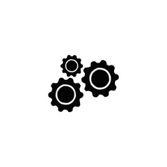 Metallic gears and cogs vector illustration with a gear icon on a polished metal backgroundMetallic gears and cogs vector illustration with a gear icon on a polished metal background